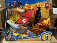 FISHER-PRICE IMAGINEXT SHARK BITE PIRATE SHIPS