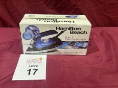 HAMILTON BEACH 2-IN-1 IRON/STEAMER (NEW)