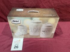 PARINI COOKWARE 3 PC CERAMIC CANISTER SET (NEW)
