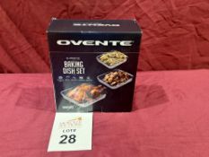 OVENTE 3 PC BAKING DISH SET (NEW)