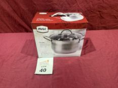 PARINI COOKWARE 7 QT STAINLESS DUTCH OVEN (NEW)