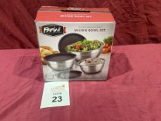PARINI COOKWARE 6 PC STAINLESS STEEL MIXING BOWL SET (NEW)