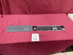 LOT CONSISTING OF (2) WIRELESS KEYBOARDS & MOUSE