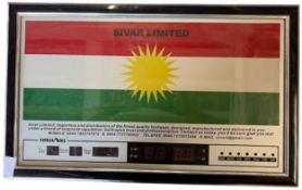 A Tinglong Promotional Digital Wall Clock and Calendar Featuring the Kurdistan Flag for Sivar