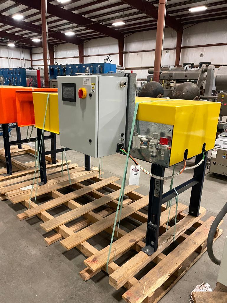 Kyntronics 47" x 18" Pneumatic Cross-Belt Pusher 33" High w/ AB Controls