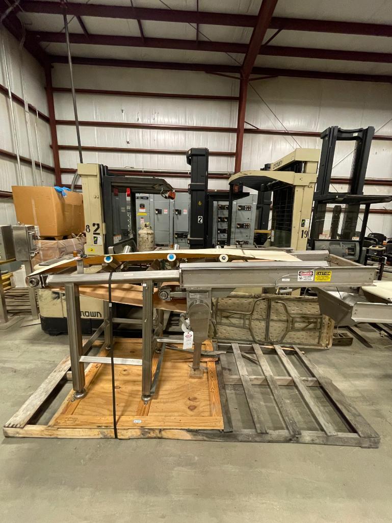 " Tri-Mach Trough Belt Conveyor 9' Long - SS Frame