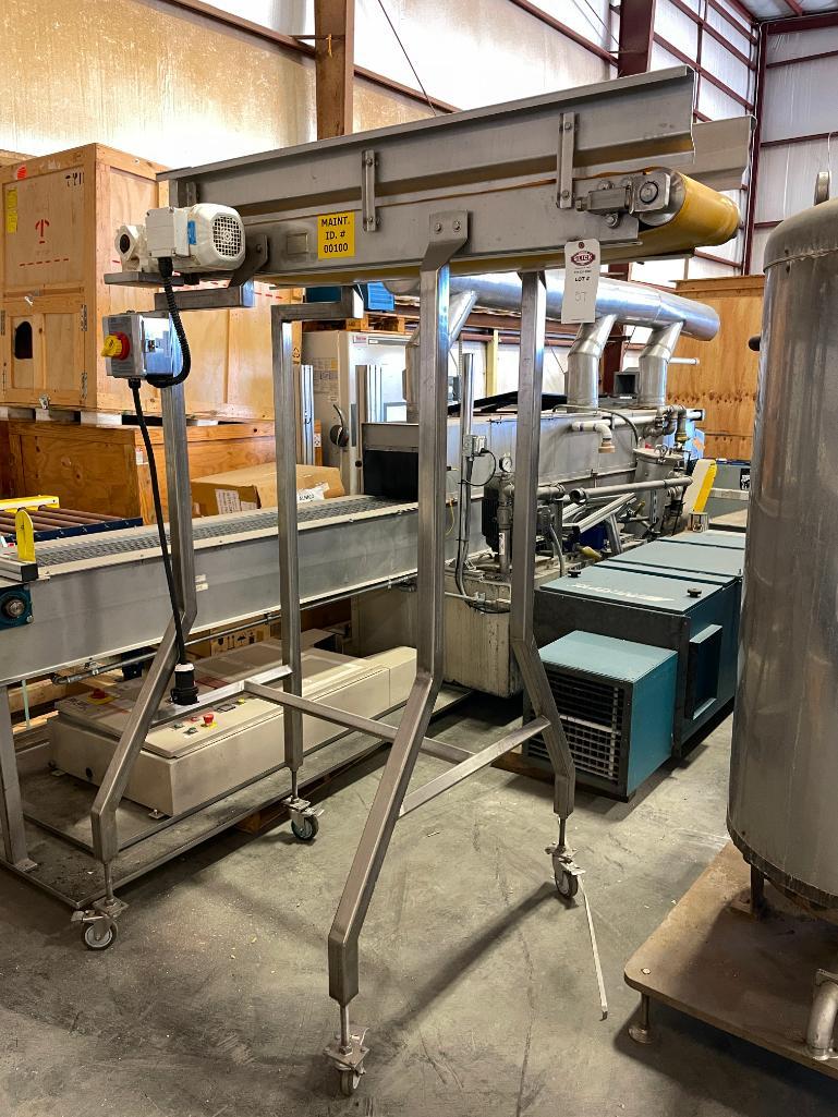 " x 60" Stainless Steel Belt Conveyor 80" High