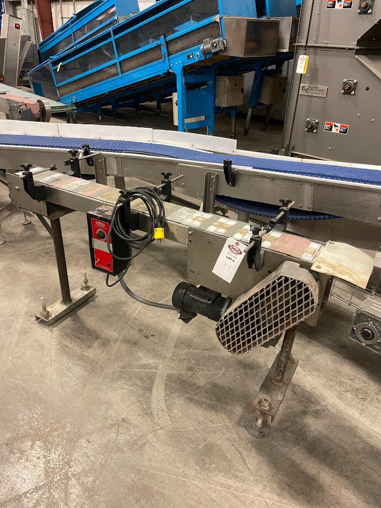 " Variable Speed Table Top Chain Conveyor 70" Long x 33" High