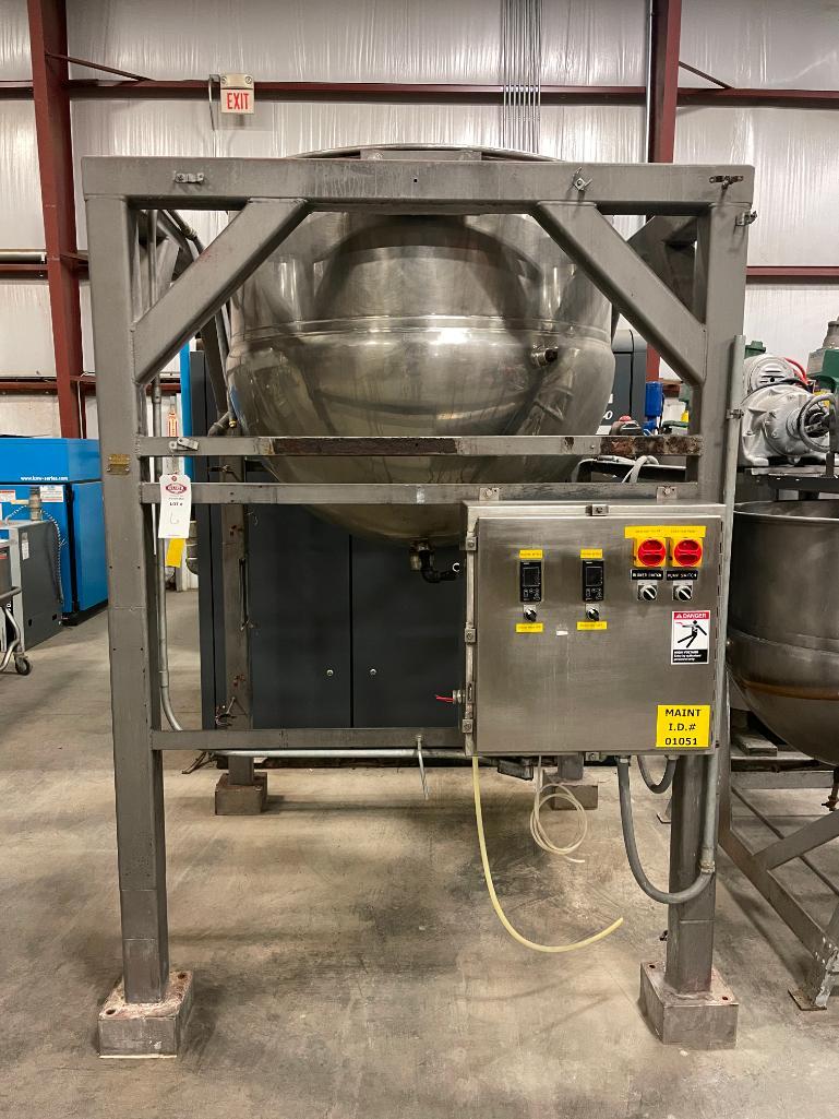 LEE 250 Gallon Stainless Steel Steam Jacketed Batch Mixing Kettle
