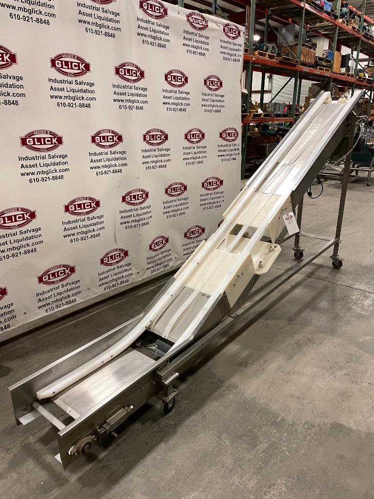 " Hanover Portable SS Incline Conveyor 12' Long x 8"-57" High