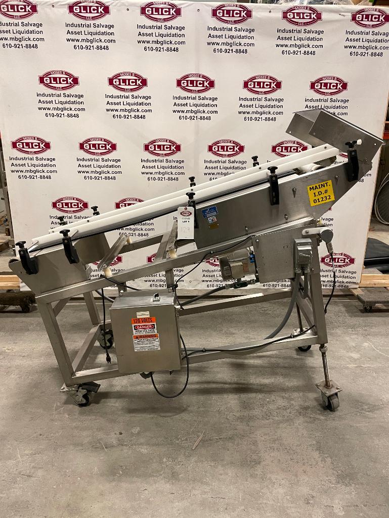 " Cintex CS-2072 Incline Belt Conveyor 66" Long x 34" - 54" High