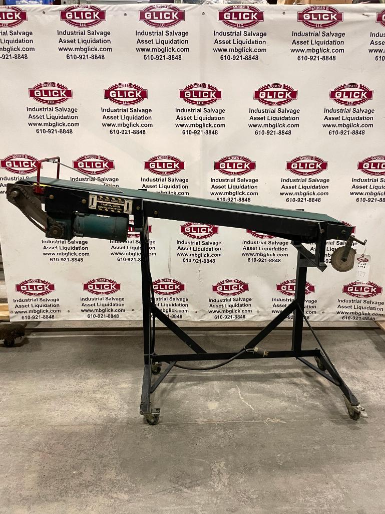 Portable 9" x 67" Incline Belt Conveyor 44" - 54"