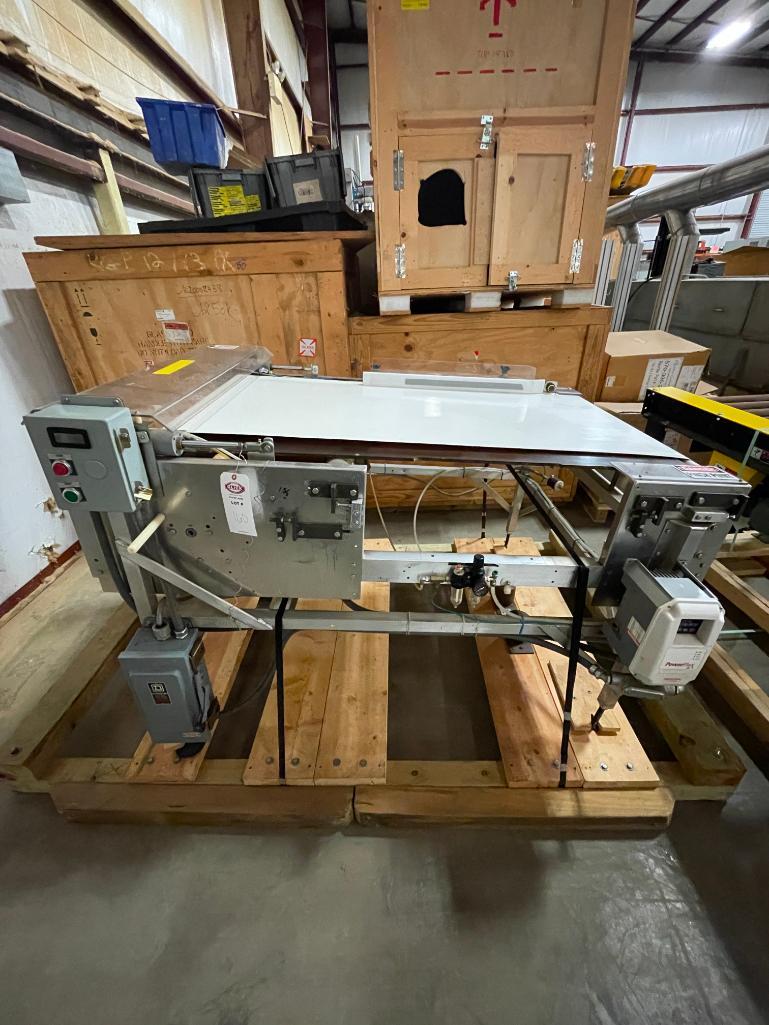 .5" AL Inclined Belt Conveyor 60" Long x 36"-42"