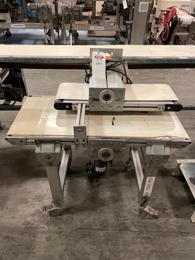 Portable AL Belt Conveyor Assembly 8.5" x 30" and 16" x 38" x 29" High