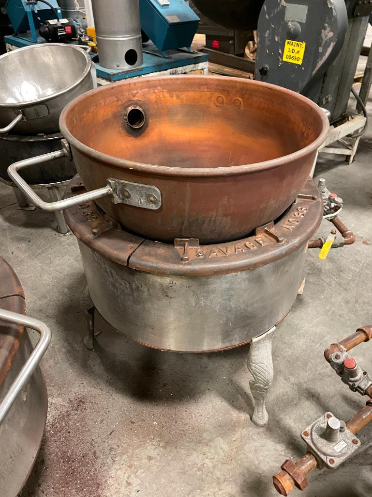 Savage No. 33 Candy Stove Cooker w/ 24" Copper Kettle