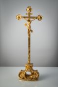 A BAROQUE GILTWOOD CRUCIFIX
