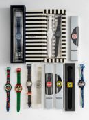Mixed lot of 12 Swatch watches