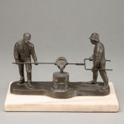 TWO STEEL CASTER