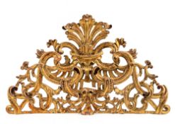 TWO BAROQUE CARVED AND GILT WOOD FINIALS