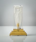 HETTIER & VINCENT ART DECO GLASS PANEL TABLE LAMP