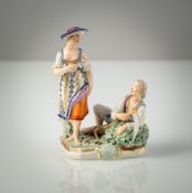 A LUDWIGSBURG PORCELAIN GROUP OF A PAIR OF HARVESTERS