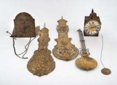 A WALL CLOCK AND A CLOCKWORK FOR LONG CASE CLOCKS