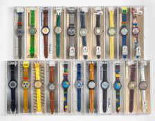 Mixed lot of 21 Swatch watches