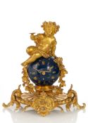 A GILTBRONZE LOUIS XV STYLE PENDULE