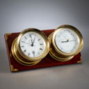 A SHIP CLOCK AND A BAROMETER