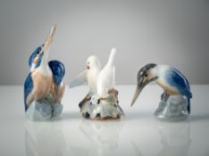 THEE ROYAL COPENHAGEN BIRD FIGURES