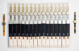 Mixed lot of 17 Swatch watches