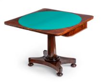 A FABRIC LINED KINGWOOD OCCASIONAL AND GAMING TABLE