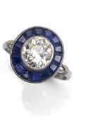 DIAMOND RING IN ART DÉCO STYLE