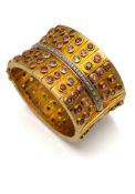 MAGNIFICENT COLOURED GEMSTONE BANGLE