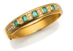 EMERALD DIAMOND BANGLE