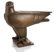 A LARGE FIGURE OF A BRONZE EAGLE