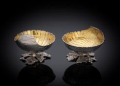 Paar Salièren in Muschelform