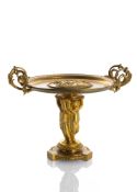 A MAGNIFICENT NEPOLEON III GILTBRONZE FOOTED DISH