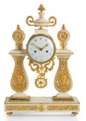 A LOUIS XVI ORMOLU MOUNTED MARBLE PENDULE