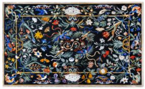A RECTANGULAR PIETRA DURA TABLE TOP