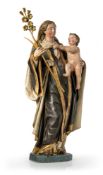 A LARGE BAROQUE GROUP OF VIRGIN AND CHILD