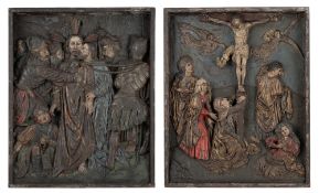 TWO LATE GOTHIC RELIEF CARVINGS OF THE PASSION OF CHRIST