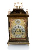 A FINE AUATRIAN BRASS MOUNTED CHINOISERIE PATTERN BRACKET CLOCK