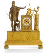 A FRENCH ORMOLU EMPIRE PENDULE - THE OATH OF HIPPOLYTOS