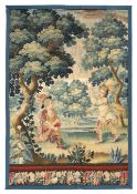 A FLEMISH TAPESTRY FRAGMENT IN WOOL AND SILKS