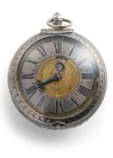 A RARE AND EARLY SINGLE-HANDED SELF-STRIKING SPINDLE POCKET WATCH