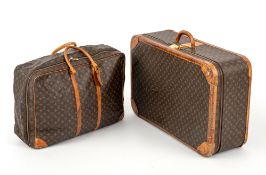 LOUIS VUITTON MONOGRAM CANVAS SUITCASE AND TRAVELLERS BAG