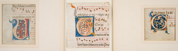 Three Cutouts form Antiphonals with Initials