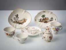 Zwei Schälchen, Senftöpfchen, 2 Tassen, Ludwigsburg und eine Tasse, KPM Berlin