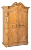 A South German pine cupboard